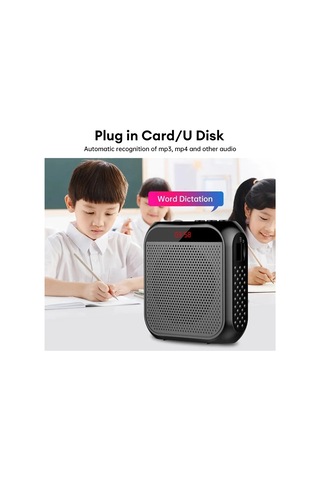 Jialan Headworn Mikrofon Hoparlör Ses Amplifikatörü Kaydedici