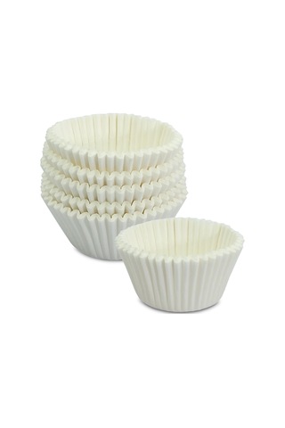 Kafem Muffin Kek Kapsülü Beyaz Küçük Boy No:1 100lü X 50 Paket Koli - K41 Beyaz