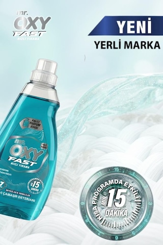 Mr. Oxy Fast Hızlı Yıkama Sıvı Çamaşır Deterjanı Beyazlar & Renkliler 1480 ML