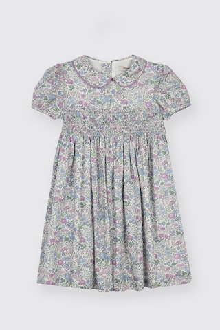 Panço Liberty Kumaş Kız Çocuk Çiçek Desenli Elbise Mor