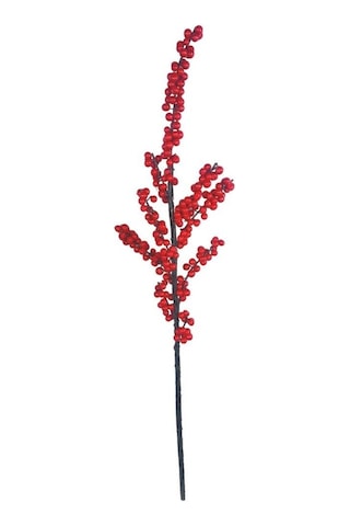 Yapay Çiçek Kokina Uzun Dal 90cm Yılbaşı Çiçeği Red Berry