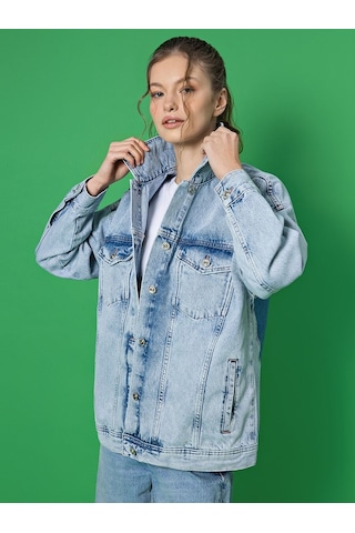 LOFT Comfort Fit Kadın Ceket Lf2032651 Q1.v1 Denim