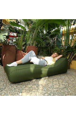 Aerogogo Gıga Lounger Su Geçirmez Hava Pompalı Otomatik Şişen Yatak - Ps2 Haki