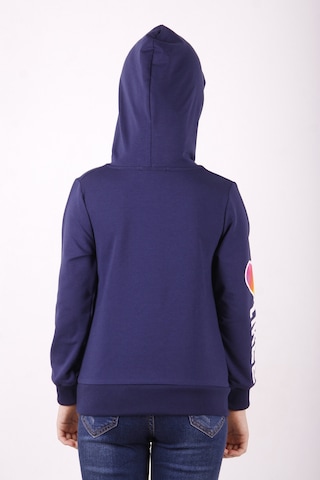 Toontoy Kız Çocuk Like Kalp Baskılı Kanguru Cepli Sweatshirt Lacivert