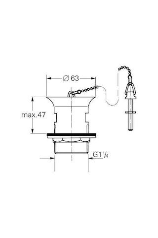 Grohe Lavabo Sifon Tapası - 28940000