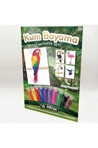 Ara Papağan Kum Boyama Aktivite Seti
