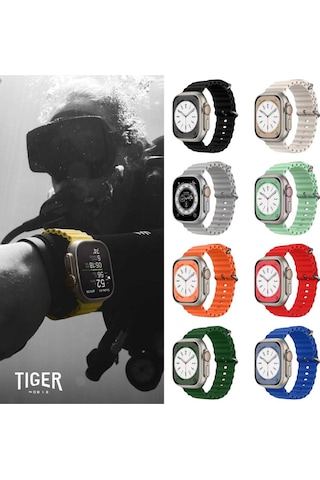 Apple Uyumlu Watch 2/3/4/5/6/7/8/9/se/ultra 42mm 44mm 45mm 49mm Ocean Silikon Loop Kordon