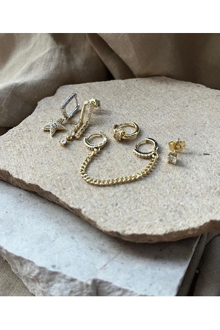 Ysx Jewelry Altılı Küpe Seti Çok Renkli