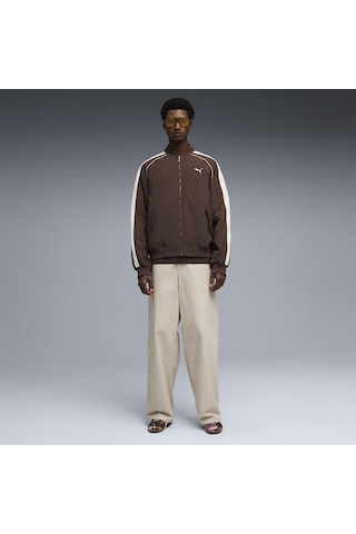 Puma T7 Bomber Unisex Kahverengi Günlük Stil Ceket 63502213 Kahverengi