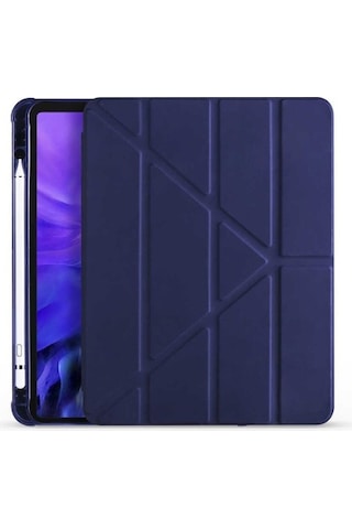Ceponya Apple Uyumlu iPad 10.2 (8.Nesil) Kılıf Kalem Bölmeli Standlı Tam