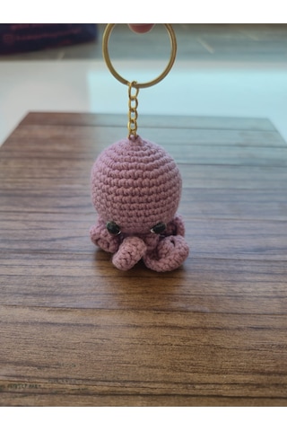 Amigurumi Ahtapot Anahtarlık Açık Mor