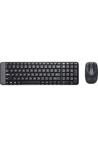 Mk220 Kablosuz Türkçe Klavye Mouse Seti - Siyah