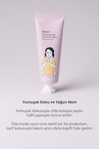 Midha Rice Hand Cream White Bouquet
