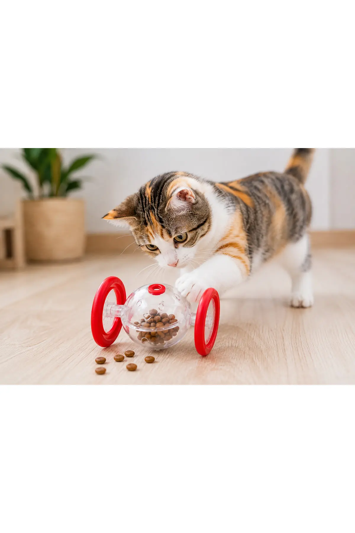 İnteraktif Kedi Oyun Küresi Mama Ödüllü Zilli Oyuncak
