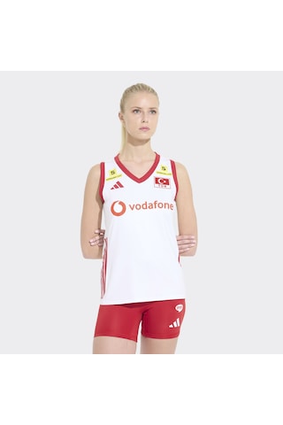 Adidas Türkiye Voleybol Milli Takımı Kadın Beyaz Voleybol Forması Km7475