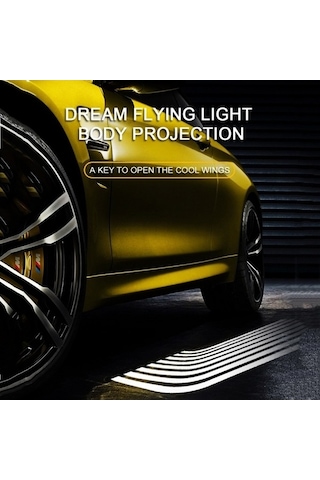 Wondernest 2 Adet Dc 8-36v Hayalet Gölge Melek Kanat Projeksiyon Lamba Araç Kapı Led Karşılama Işığı Beyaz Beyaz Işık