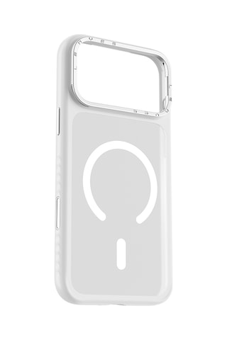Apple Uyumlu iPhone 17 Pro Max Kılıf M-safe Özellikli Metal Kamera Standlı Lenyes Ck226 Pc Kapak Şeffaf Şeffaf