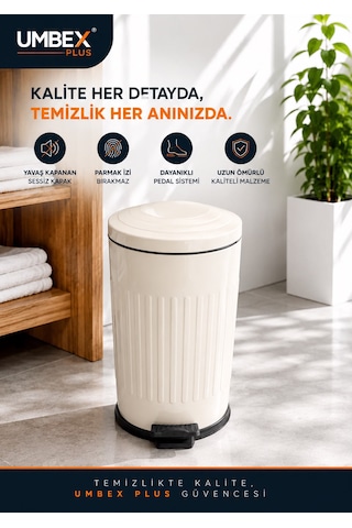 16 Lt Amortisörlü Krem Renk Yavaş Kapanır Çöp Kovası Banyo Ve Mutfaklarınızda Kullanıma Uygun İç Kovalı 16 Lt Amortisörlü Krem Renk Yavaş Kapanır Çöp Kovası Banyo Ve Mutfaklarınızda Kullanıma Uygun İç Kovalı