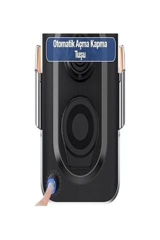 15w Sensörlü Araç İçi Wireless Şarjlı Telefon Tutucu Elite Şeffaf Süper Sessiz Tasarım