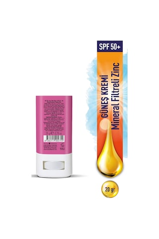 Eda Taşpınar Mineral Filtreli Pink Zinc Stick Güneş Kremi SPF50+ 20 G