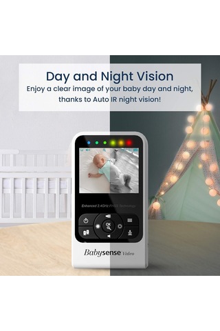 Babysense V24r Video Bebek Monitörü Kamera Ve Ses, Uzun Menzil