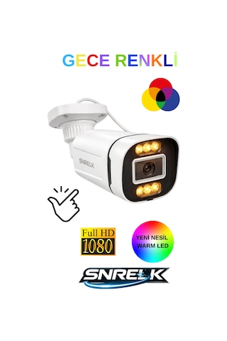Snrelk Gece Renkli Yeni Nesil 6x Warm Ledli Su Geçirmez Kasa Güvenlik Kamerası
