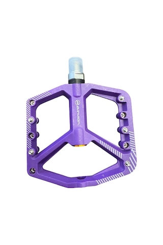 Briviga Plastik Çivili Platform Pedal Mor Bisiklet Pedalı 1du + 1 Kapalı Rulmanlı 110x125mm, 300g