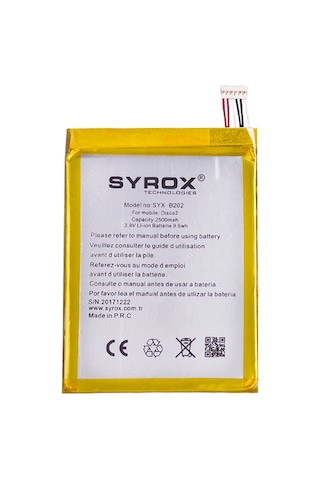 Syrox General Mobile Discovery 2 Batarya 2500 Mah  B202