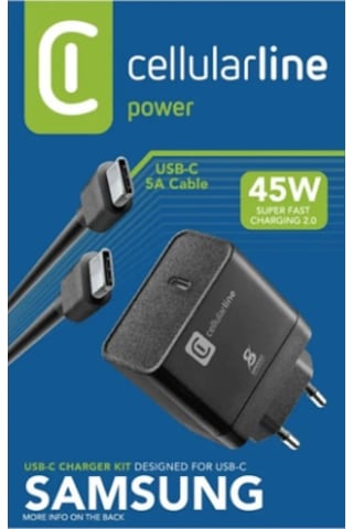 Cellular Line Süper Fast Charge Pd 45w Şarj Kiti Adaptör + Kablo