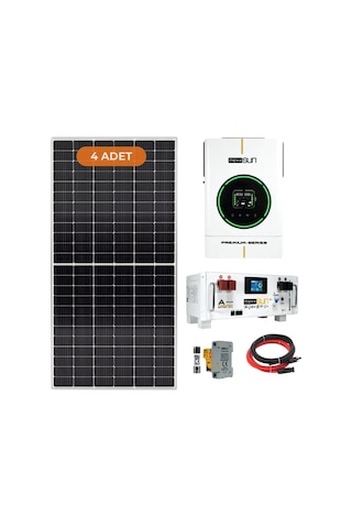Mexxsun 4 Kw Hazır Solar Enerji Paketi Lityum Depolamalı