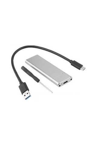 M.2 Sata Ssd Ngff To Type C Usb 3.0 B-key Mini Çevirici Adaptör Harici Harddisk Kutusu