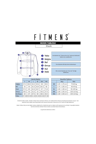 Fitmens Klasik Uzun Kol Yaka Düğmeli Cepsiz Erkek Hediye Kutulu Gömlek Code: Kr.9510 - Beyaz - Beyaz