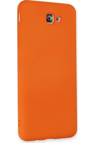 Cosmotex Newface Samsung Galaxy Uyumlu J7 Prime Kılıf Nano İçi Kadife Silikon - Turuncu