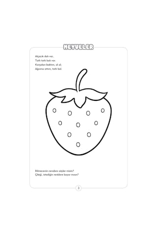 Meyveler Boyama 3-4 Yaş - Limonkids