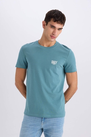 DeFacto %100 Pamuk Slim Fit Dar Kesim Bisiklet Yaka Baskılı Kısa Kollu Tişört C2078AX25SMGN1081