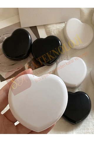 Lionsa Lens Kutusu Ve Takma Aparatı Seti Aynalı Kalp-beyaz