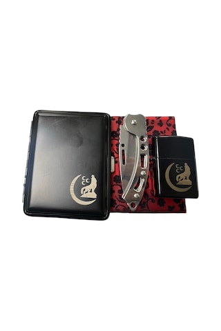 Bozkurt Tabaka Çakmak Ve Çakı Seti