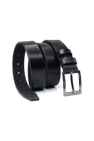 3,5cm Siyah - Lacivert 2'li %100 Manda Derisi Erkek Klasik Kemer Siyah - Lacivert