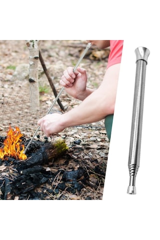 Plentiful Teleskopik Ateş Başlatıcı Outdoor Üfleme Borusu 63 Cm Siyah