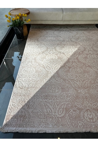 Nısan Halı Salon, Oturma, Yatak Odası Halısı Desen Kodu 15151-055 Toz Pembe