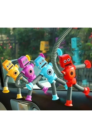 Işıksız Vantuz Yapışkan Teleskobik Robot Eğitici Figür Oyuncak