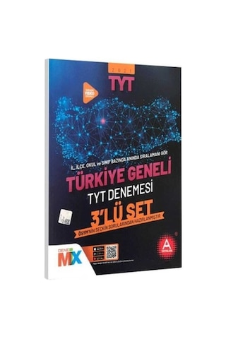 Türkiye Geneli Çıkmış Sorular Denemesi 3 Lü Set A Yayınları