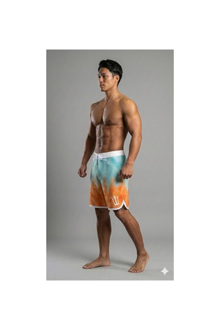 Pose I Down Sun Tie Dye Boardshort Erkek Fizik Ve Deniz Şortu Turkuaz