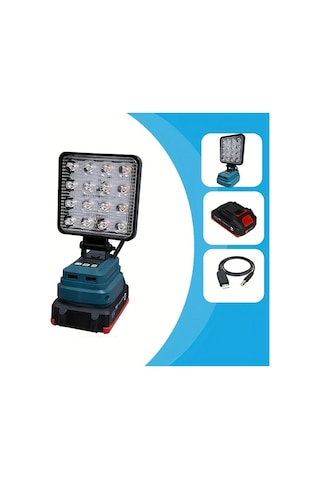 Xuweiwei Makita Pillerine Uygun 20 32 Cm Pilsiz Kablosuz Led Çalışma Lambası Çift Usb Hızlı Şarj Açık Hava Kamp Araba Tamiri Işık