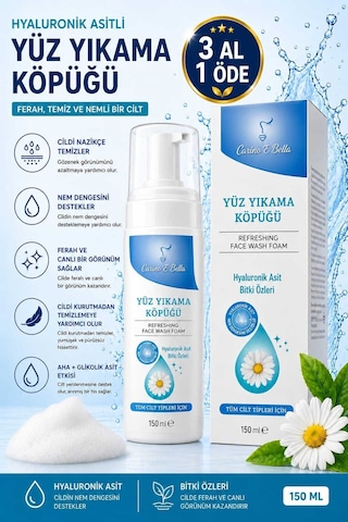 Hyaluronik Asitli Yüz Yıkama Köpüğü 150 Ml Nemlendirici Yüz Temizleme Köpüğü