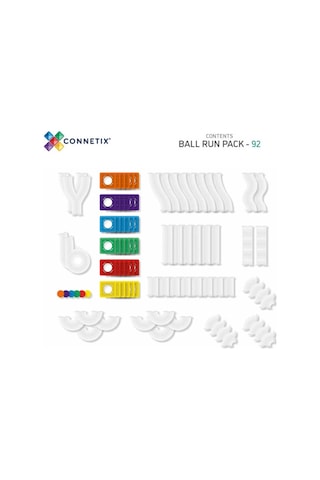 Connetix Rainbow Ball Run Set - 92 Parça Con-eu-92br