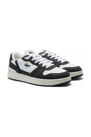 Lacoste T-clip Set Leather Mens Black White Sneaker Hakiki Deri Erkek Günlük Spor Ayakkabı Siyah Beyaz SİYAH-BEYAZ