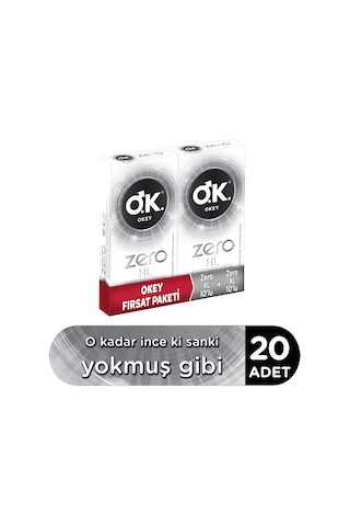Okey Zero XL Prezervatif 2 x 10'lu