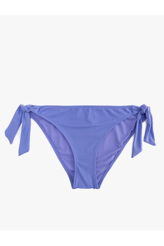 Koton Mat Kumaş Fiyonklu Bağlamalı Bikini Altı Mor 6sak00023mm