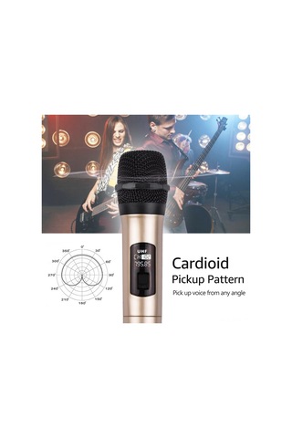 Maiyame Siyah Veya Altın Renk Seçenekli, Fm Modülasyonlu Uhf Mikrofon Seti